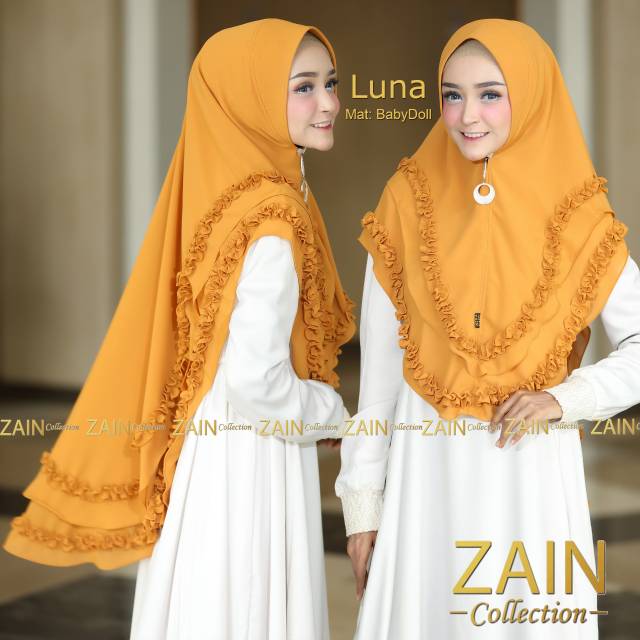 ((ORI ZAIN))Hijab/Jilbab Instan Khimar Luna