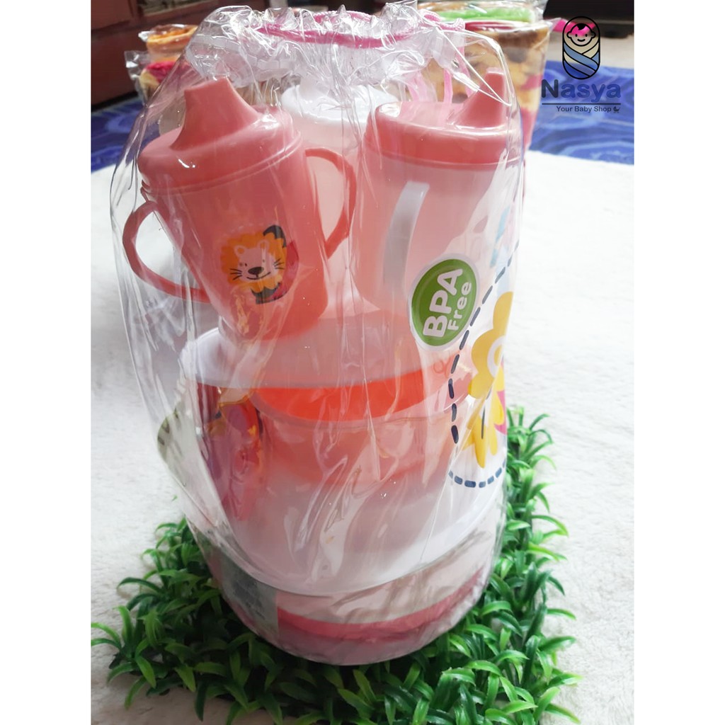 [R-059] Feeding Set Lusty Bunny- tempat makan bayi BPA free