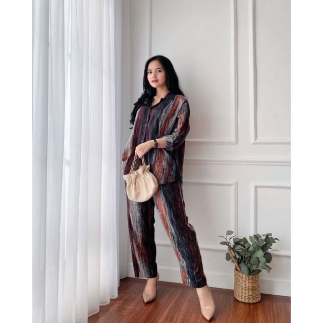 BELLE ONE SET / SETELAN RAYON DAILY ONE SET BAJU SETELAN WANITA KEKINIAN-ONESET(GALIH)
