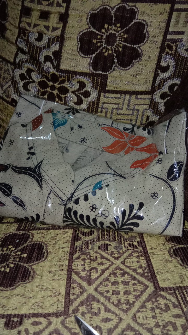 Cod - Tey-17 Batik Wanita Asj Sa Hrb026 Kenongo Kemeja Tosca Pendek