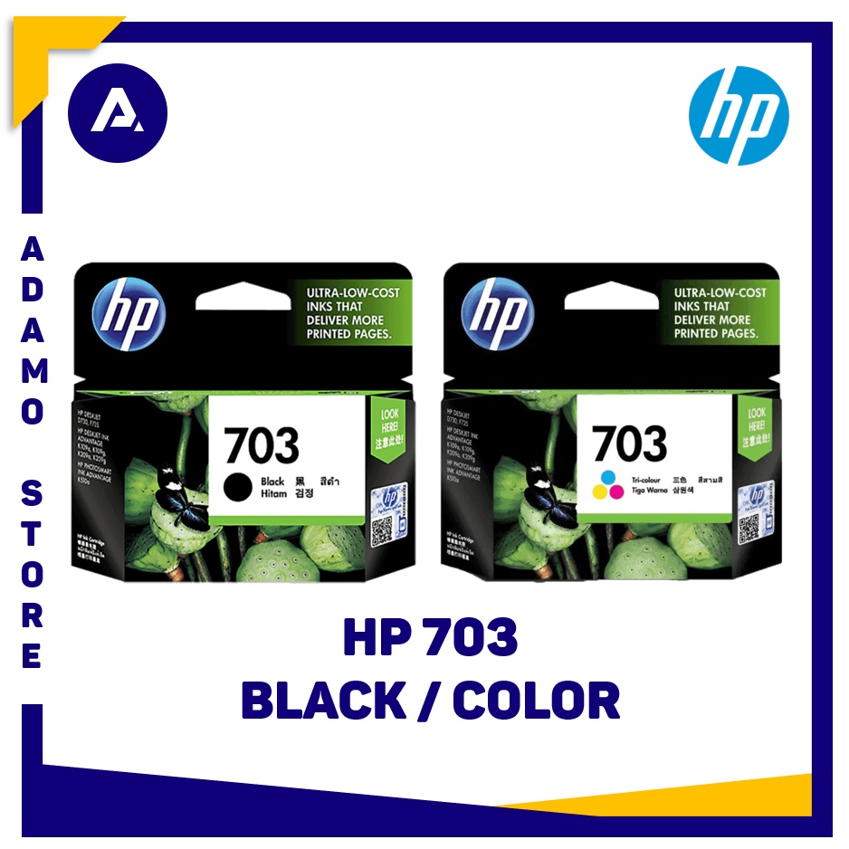 Tinta HP 703 Original Ink Cartridge (Black / Color)