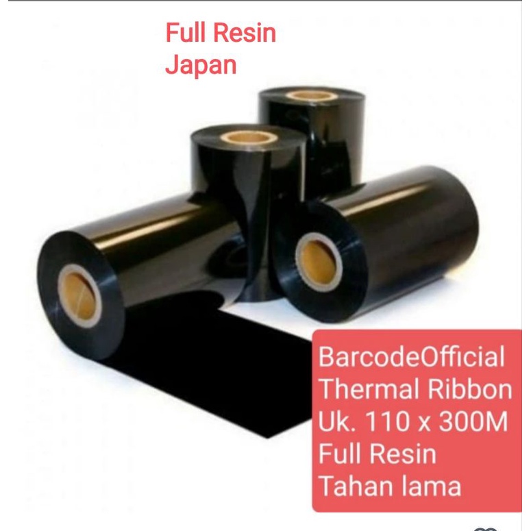 

Ribbon Barcode Full Resin Japan uk 110mm x 300 meter Tahan Gores