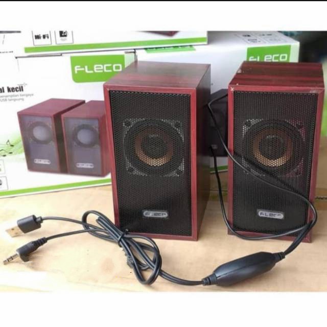 COD SPEAKER AKTIF / SPEAKER MINI FLECO F-016 / SPEAKER KOMPUTER/LAPTOP/HP/USB DIGITAL FLECO F-016 EXSTRA BASS