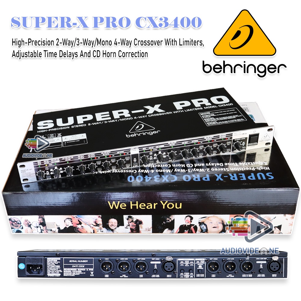 Crossover BEHRINGER SUPER X PRO CX3400 2 Way 3 Way Mono 4 Way Krosover With Limiter Krosofer CX-3400