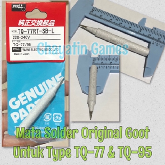 Mata Solder Ori Goot Untuk Type TQ-77 &amp; TQ-95 Model Lancip 20-200 Watt