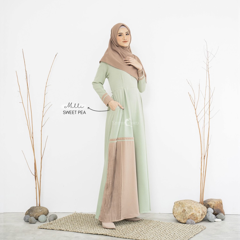 EmmaQueen - Dress Muslim Milli Terbaru-Sweet Pea