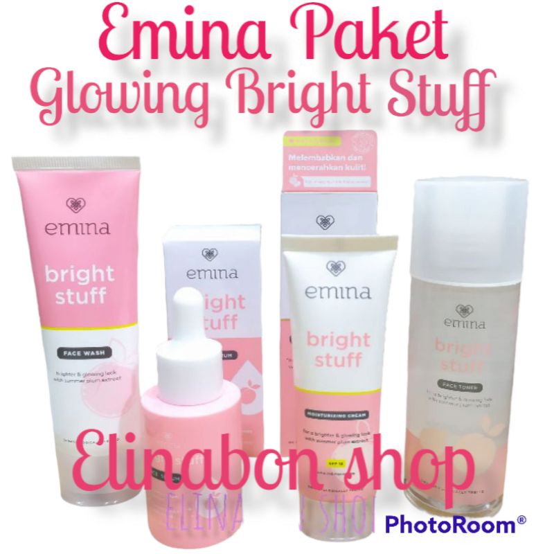 Paket glowing emina bright stuff isi 4 &amp; 5in1