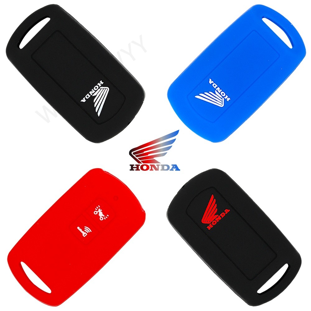 Silicone Key Cover Kondom Honda Vario 150 / 150i 2018 2 Tombol Kunci Kasus untuk Motor