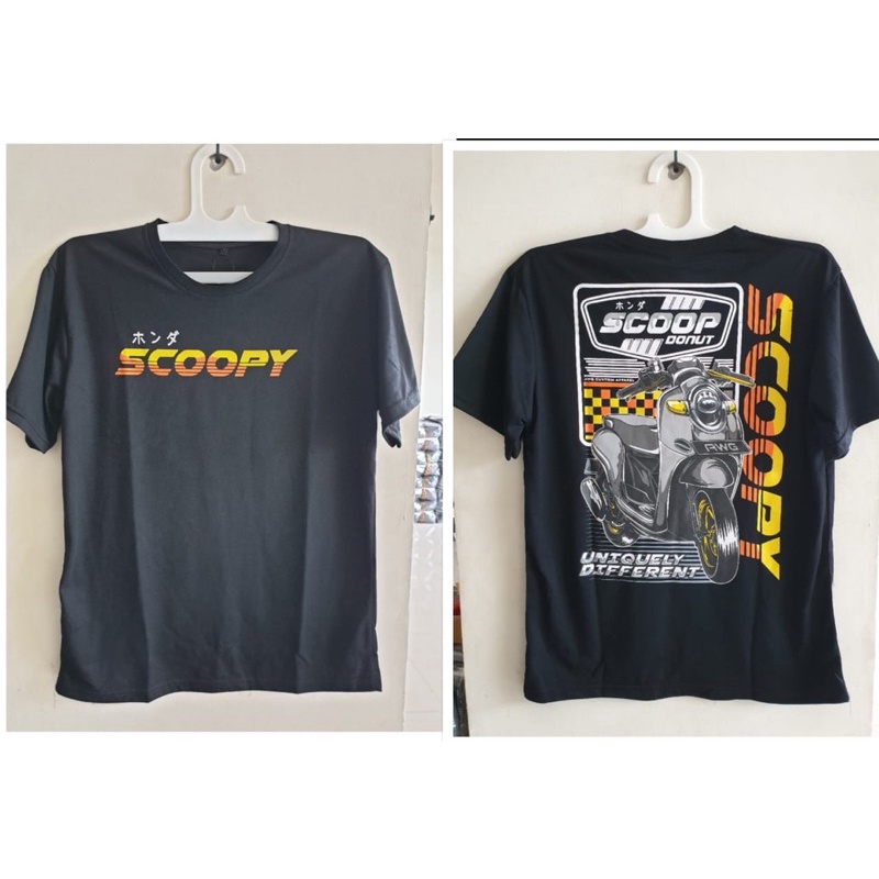 CUCI GUDANG! KAOS TSHIRT SCOOPY HITAM PREMIUM