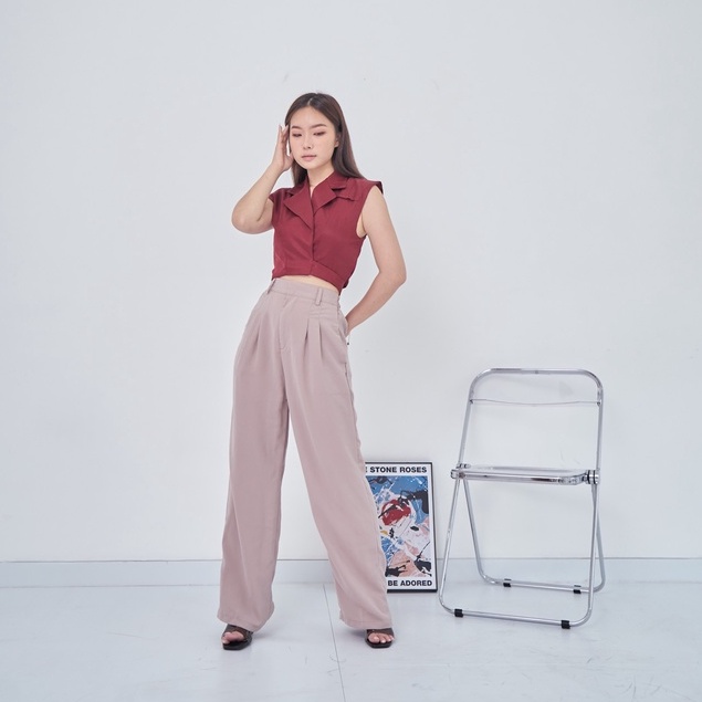 [TAVIA] ROMA PANTS / Celana Panjang Kulot / Celana Panjang Wanita / Celana Kerja Wanita