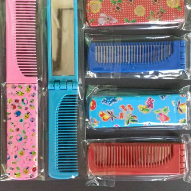 Souvenir sisir kaca lipat