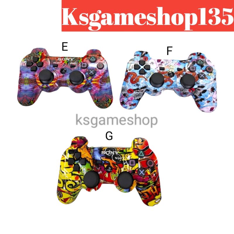 Stick Stik PS3 OP Warna Motif Wireless Controller DS3