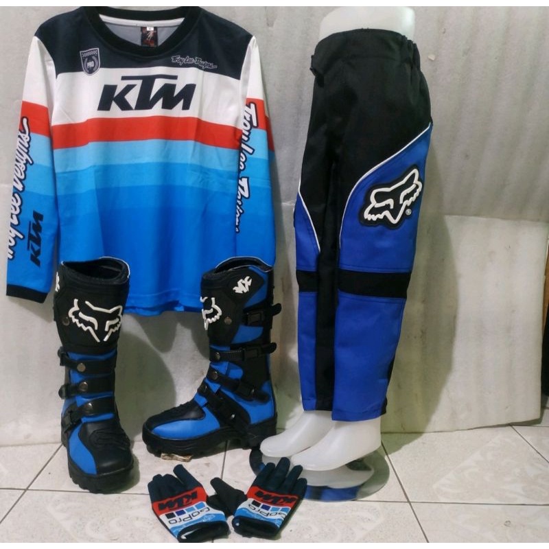 PROMO JERSEY ANAK SATU SET BAJU CELANA SEPATU ANAK SATU SET TRAIL ENDURO
