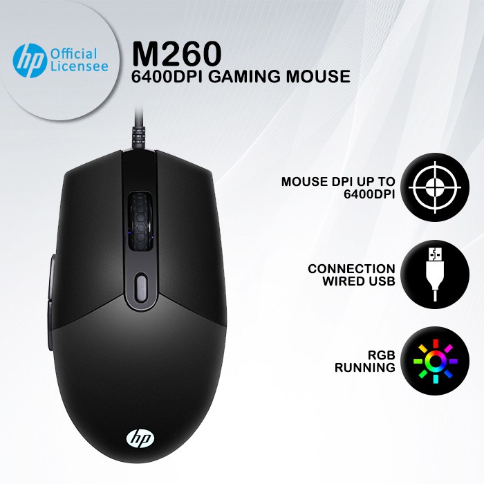 Mouse Gaming Hp M260 6400dpi Rgb Driver Macro Software Shopee Indonesia