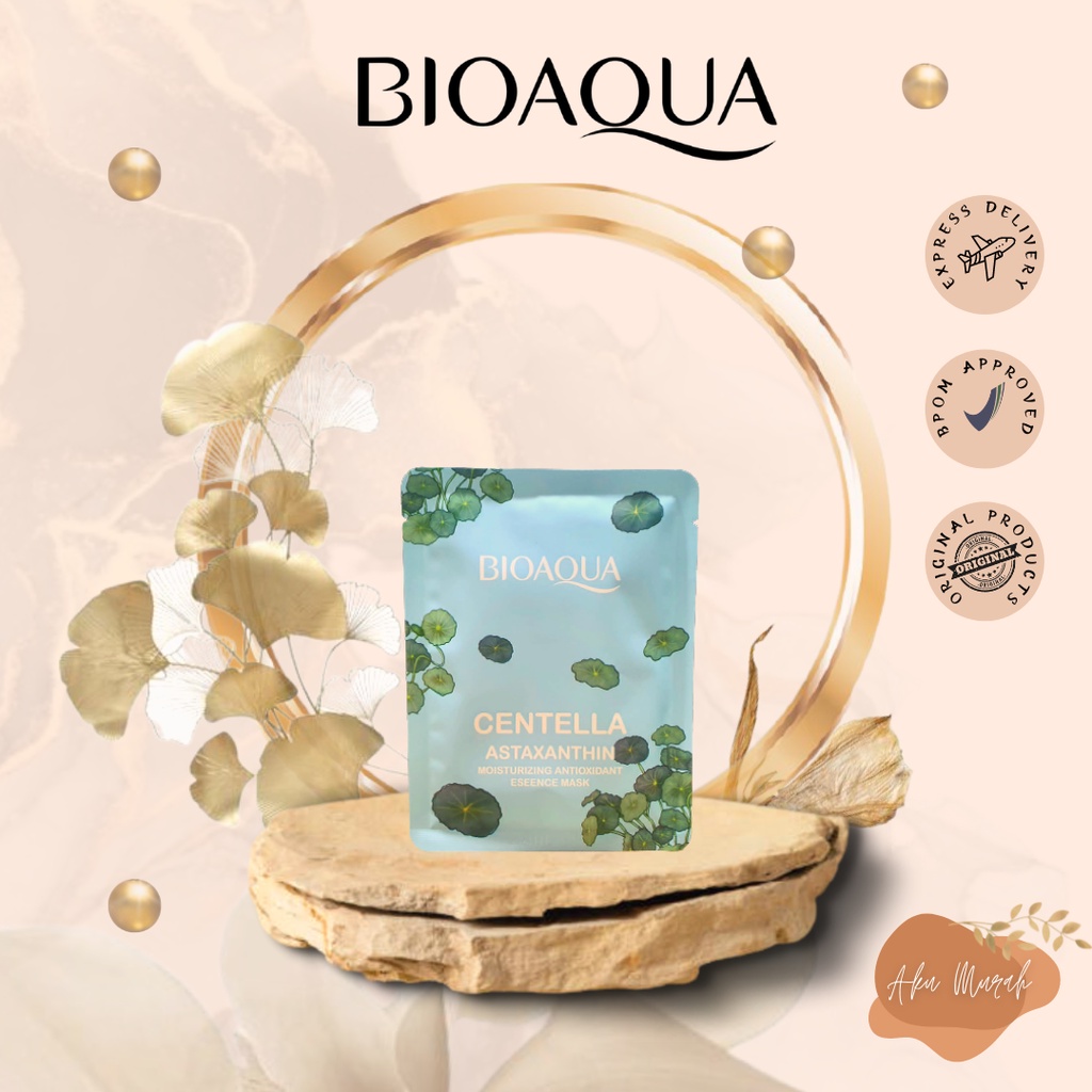 ✨ AKU MURAH ✨Bioaqua Centella Astaxanthin Moisturizing Antioxidant Essence Mask 25gr / Masker Wajah SACHET