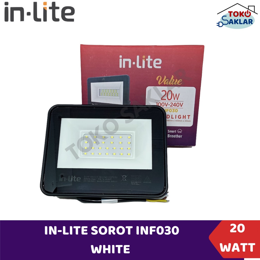 Inlite Lampu Sorot 20 Watt LED Inlite Sorot INF030 Floodlight