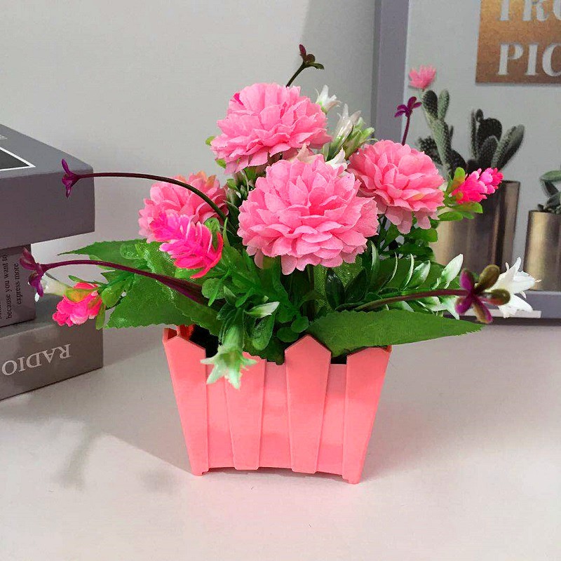 Satu7an PBP17 - PBP20 Tanaman Hias Plastik Pot Bunga Mini Artificial Flowers & Plants-4