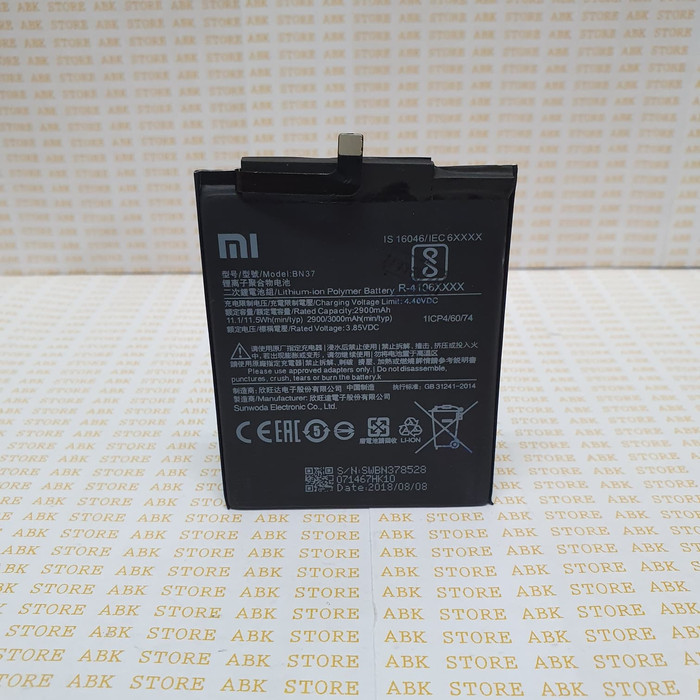 Baterai Batre Batere Battery Xiaomi Xiomi Redmi 6 - 6a Bn37 Ori