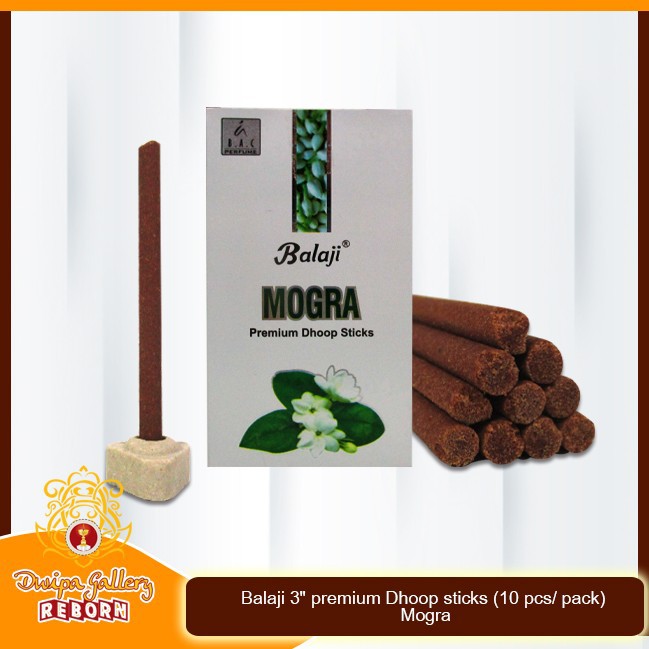 Dupa/ hio wangi Balaji 3&quot; premium Dhoop sticks (10 pcs/ pack) Mogra