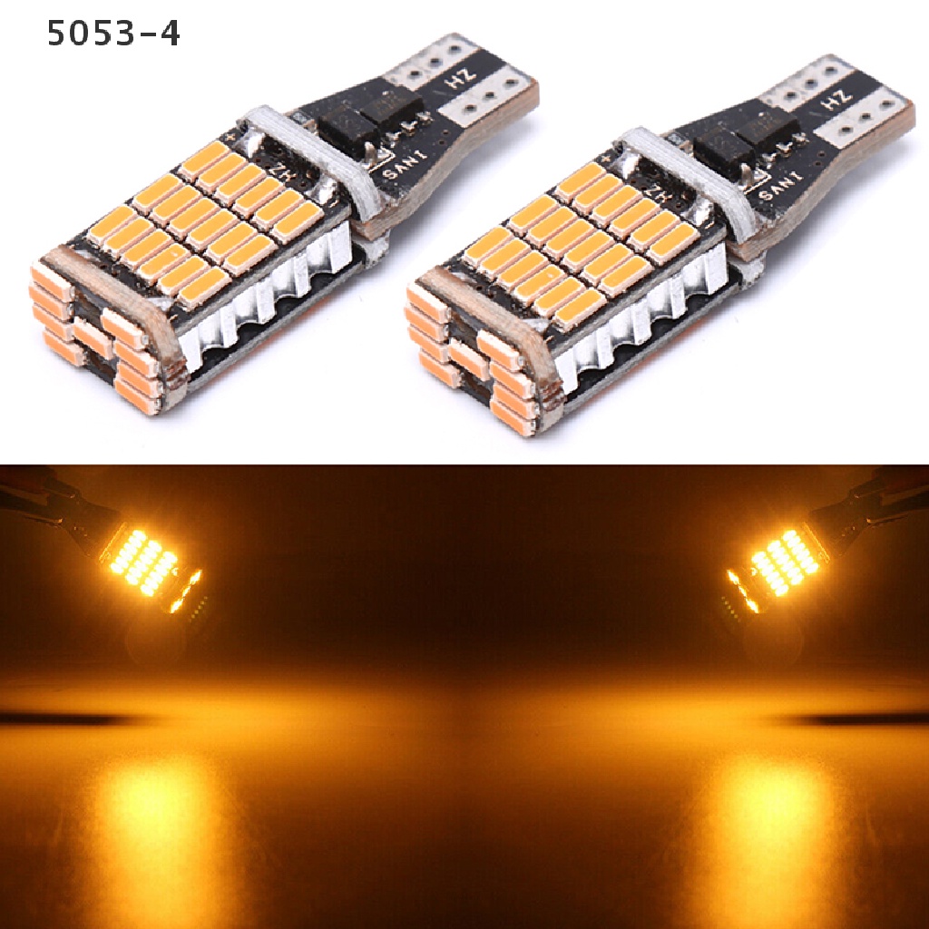 Fcc - Lampu LED T15 W16W 45smd 4014 6000K Warna Kuning / Merah Untuk Mundur Mobil