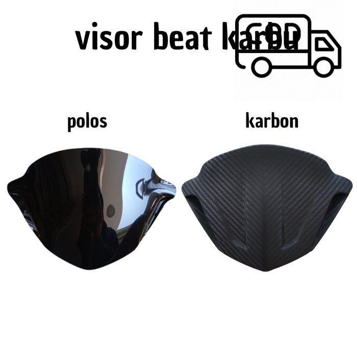 COD Visor Motor Beat Karbu Warna Hitam Bahan Berkualitas - karbon