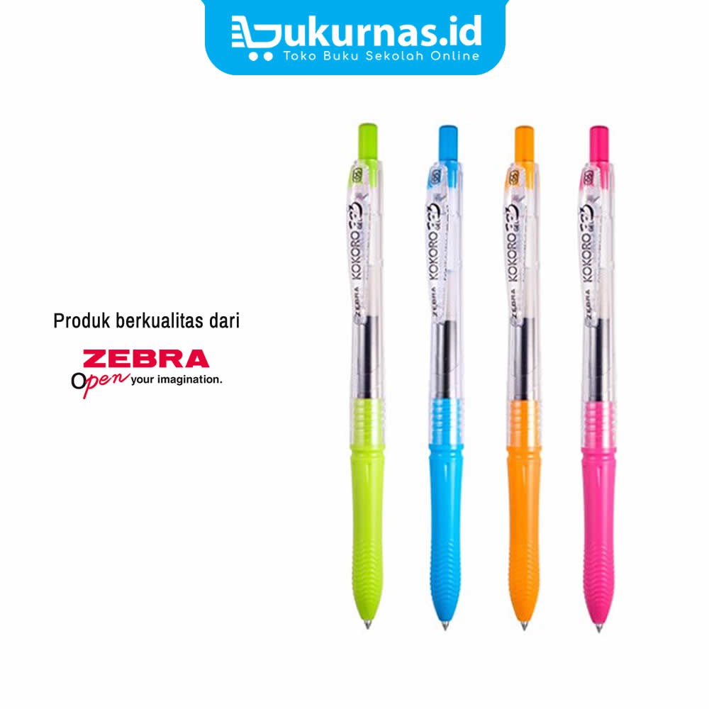 

Ballpoint Zebra Kokoro Sweet Gel 0.5mm Tinta Hitam #stationary