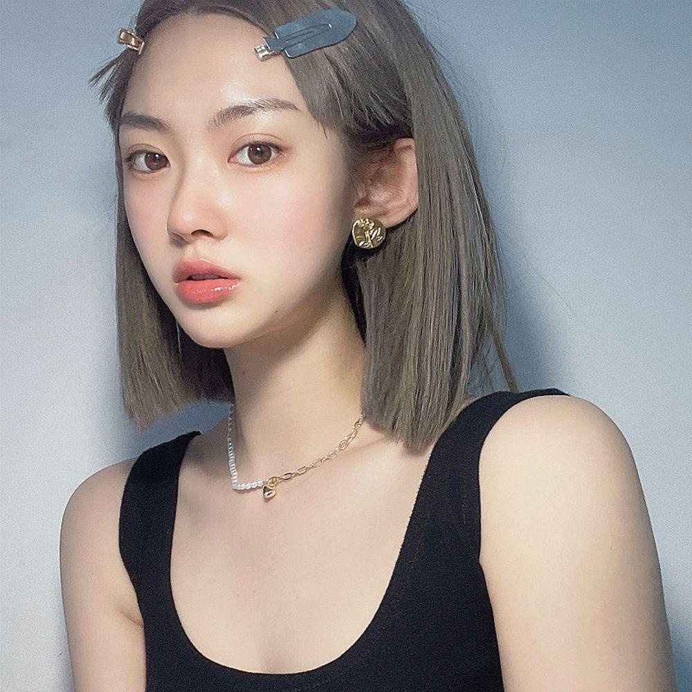 Mxbeauty Anting Wanita Jepang Vintage Asimetris Temperamen Logam Retro Camelia Ear Stud