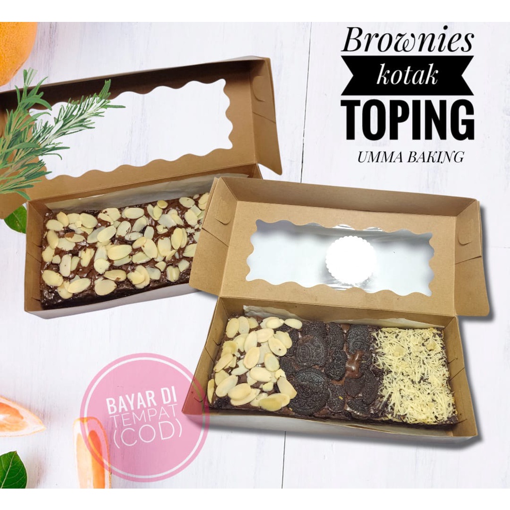 

Brownies Kotak Toping/Brownies Kering Original Umma Baking