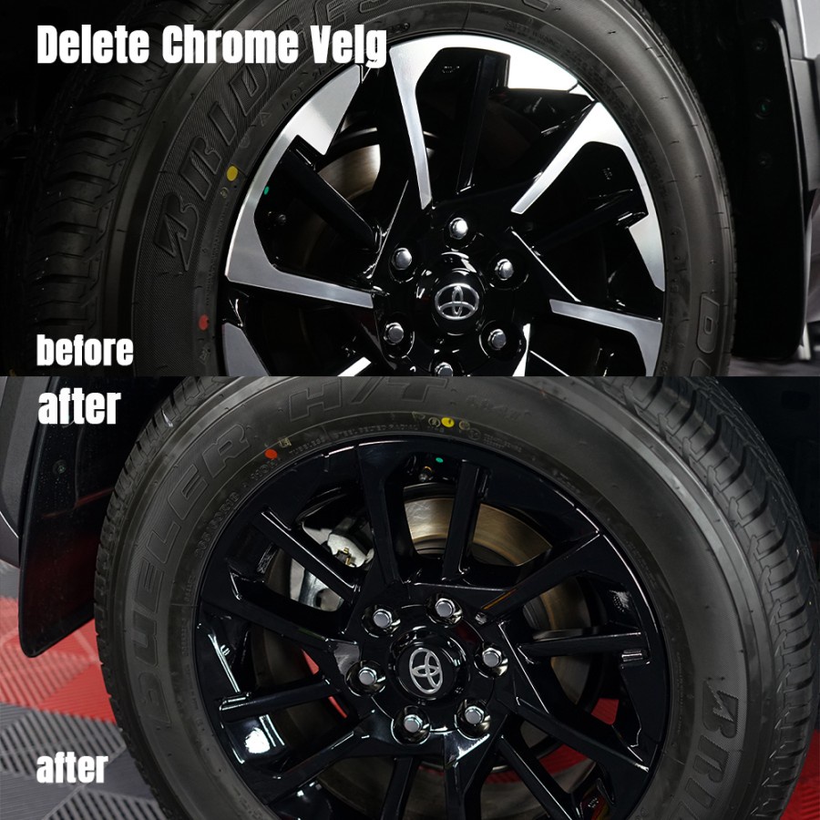 Wrapping Sticker Delete Chrome Velg mobil All Tipe | Delete Chrome