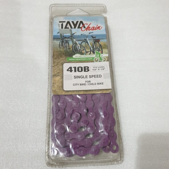 Promo CHAIN RANTAI SEPEDA SINGLE SPEED TAYA - Ungu Berkualitas