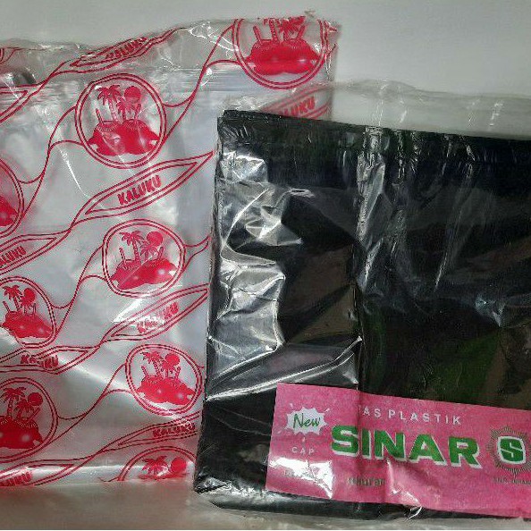 

plastik kecil bening dan hitam