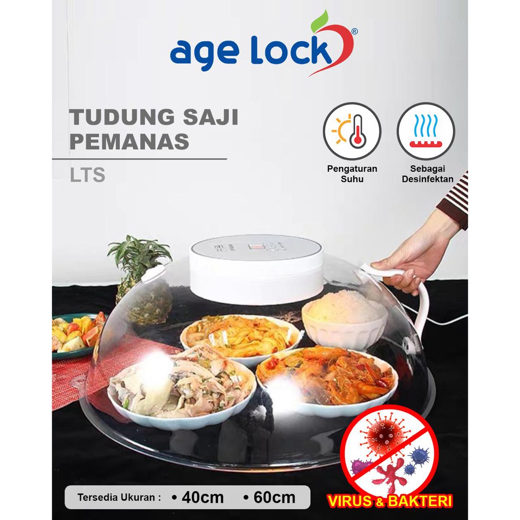 Age Lock Tudung Saji Pemanas Makanan 40cm new