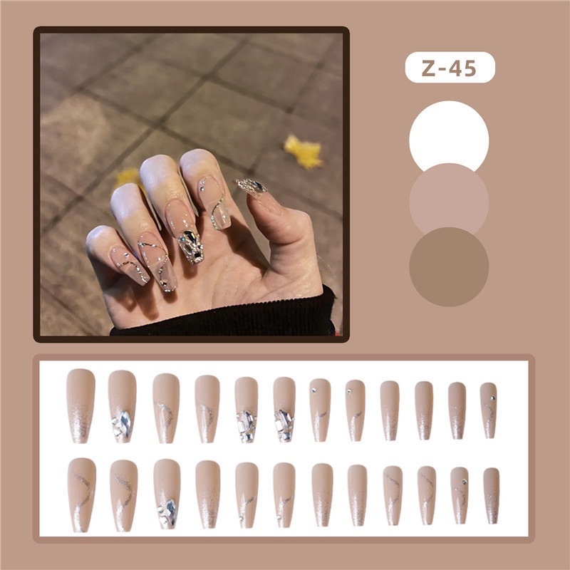 Kuku Palsu 【A131，lem sticker】Nikah kuku Wedding False Nailart Pengantin Tangan