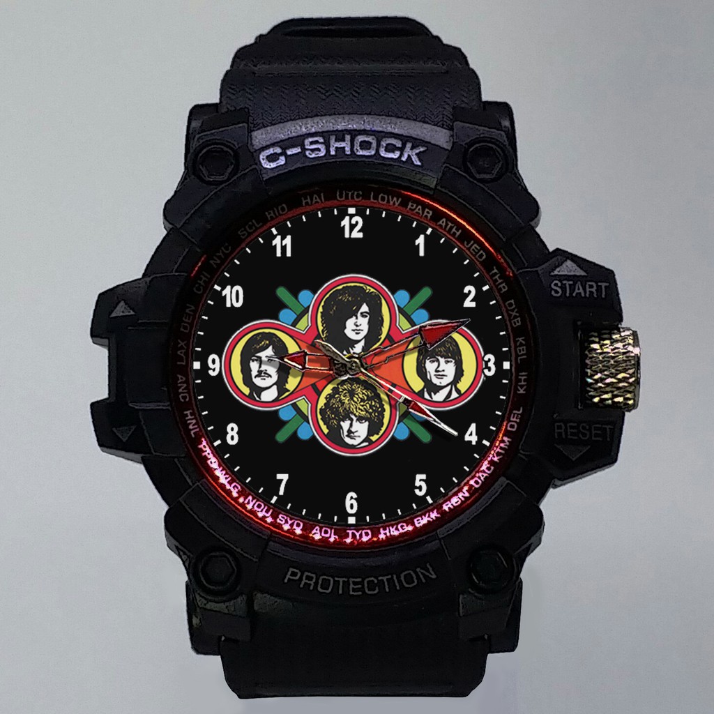 (ISTIMEWA BOSSQUE) JAM TANGAN LED ZEPPELIN  LIST MERAH - EXCLUSIVE 18