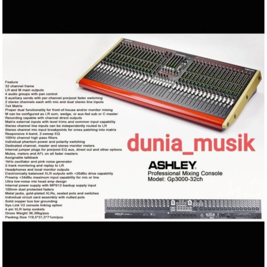 mixer ashley gp3000-32ch gp 3000