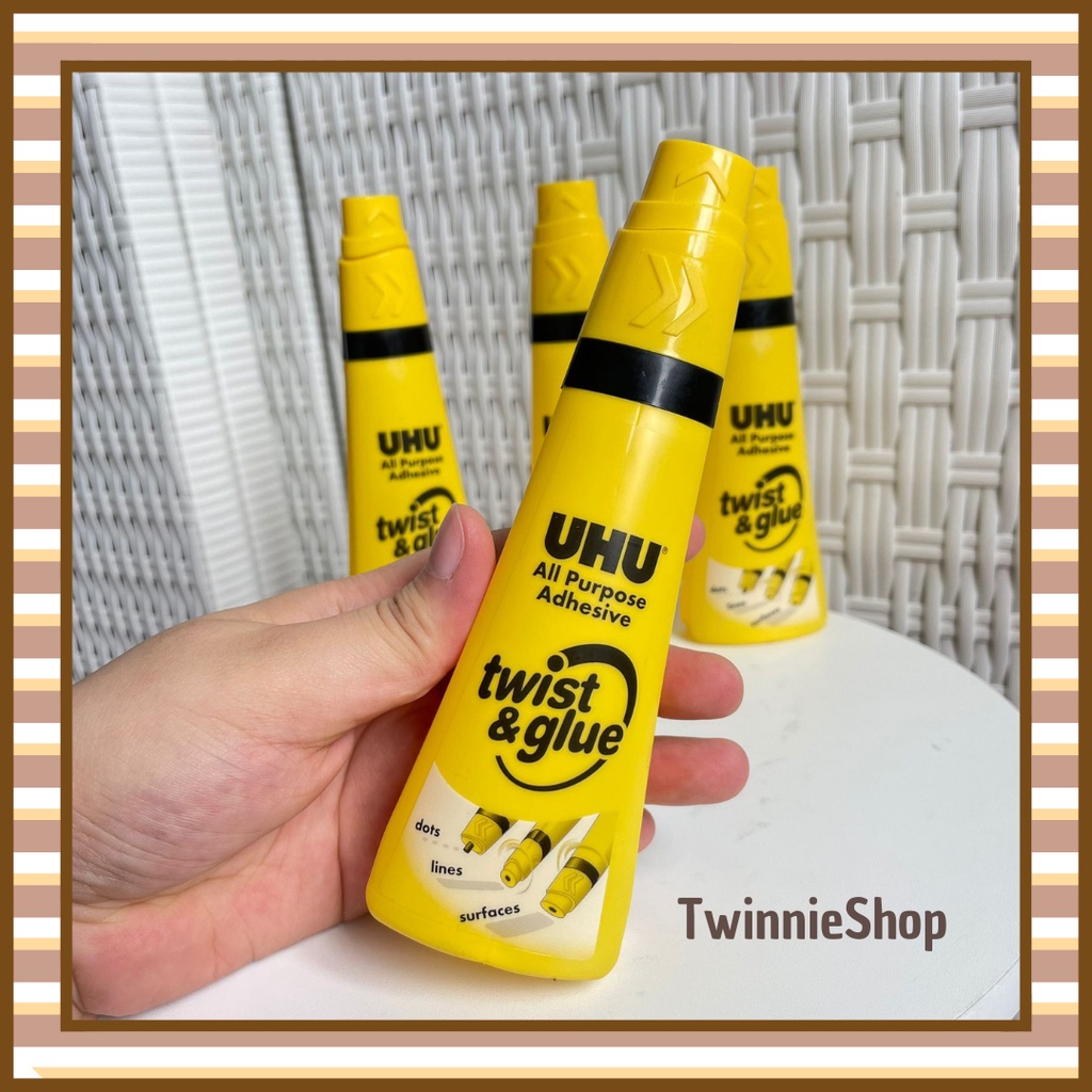 

Lem UHU standar lem serbaguna twist and glue peralatan sekolah perlengkapan kantor perekat