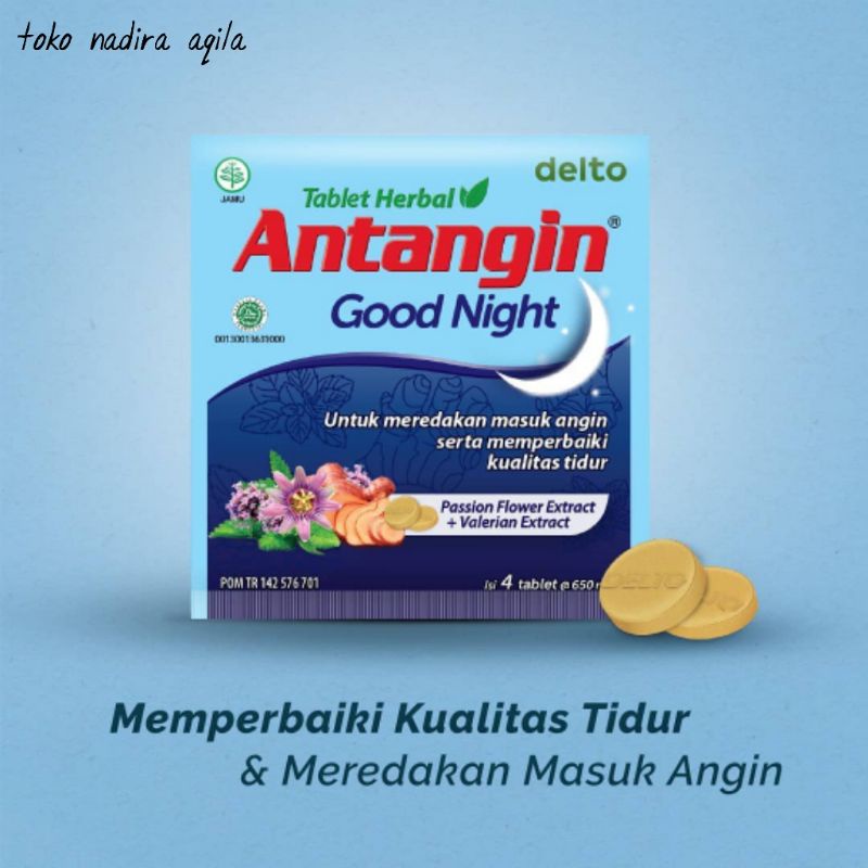 Antangin good night isi 4 tablet herbal obat tidur