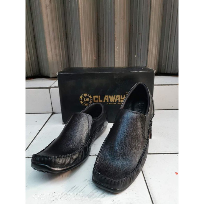 Sepatu Casual Kulit Pria Claway Big Size 44-46 ( Produksi Sendiri ) / Sepatu Selop Bustong Ogana Big Size 44 - 46 Og 01 ( Produksi Sendiri )