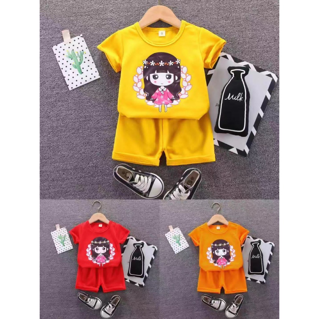 SETELAN PENDEK CELANA PENDEK MURAH BAYI ANAK IMUT LUCU SET OBLONG BAYI ANAK UNISEX A1B2C3