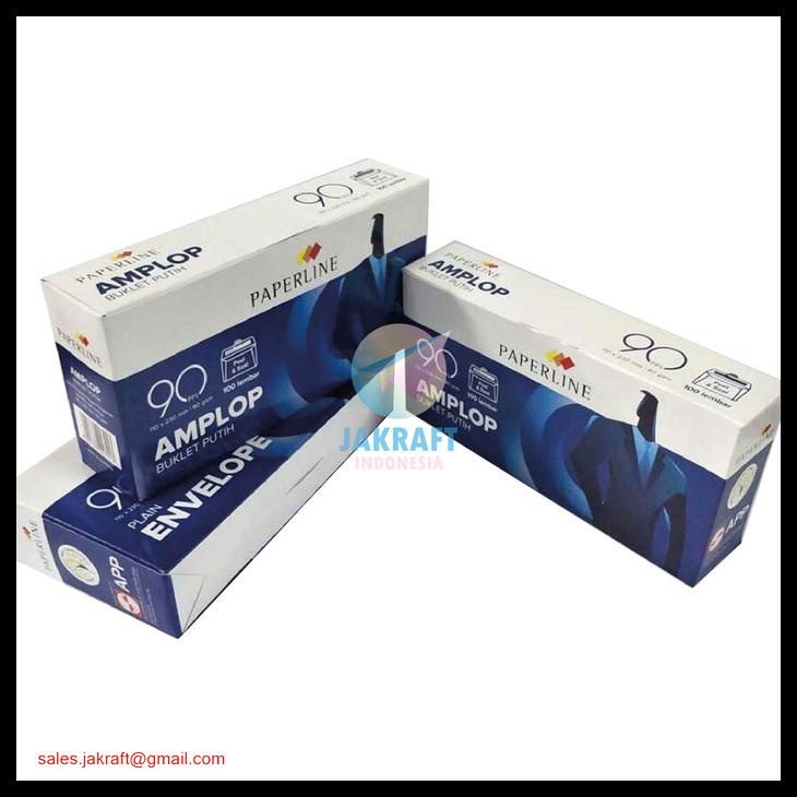 

Amplop Dl Putih Polos Paperline 90 Isi 100 (110 X 220 Mm) 80 Gram Gsm Kode 400