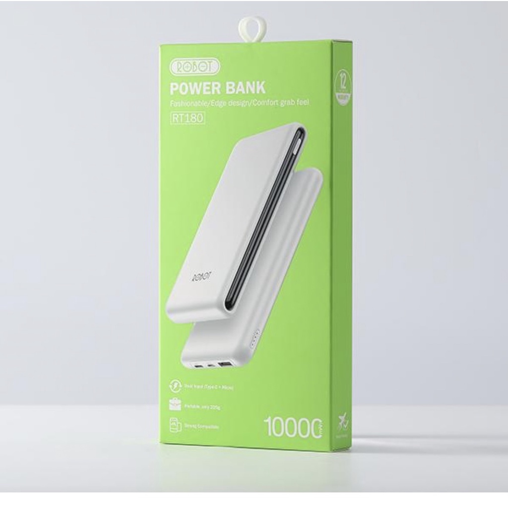 Powerbank 10000 mAh Robot RT-180 Garansi 1 Tahun