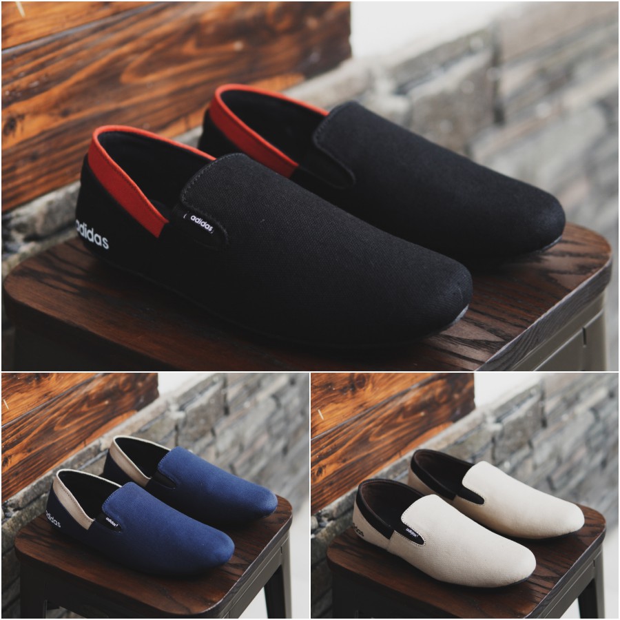 Sepatu Casual Slop Pria - Slip On Pria - Casual Santai - Formal Kerja - Adidas EASY