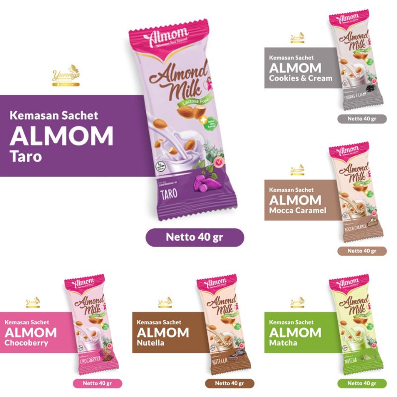 [SACHET] ALMOM Susu Almond Milk Pelancar ASI | Untuk Ibu Hamil di Atas Usia 6 Bulan Hingga Menyusui Sebagai Pelancar ASI