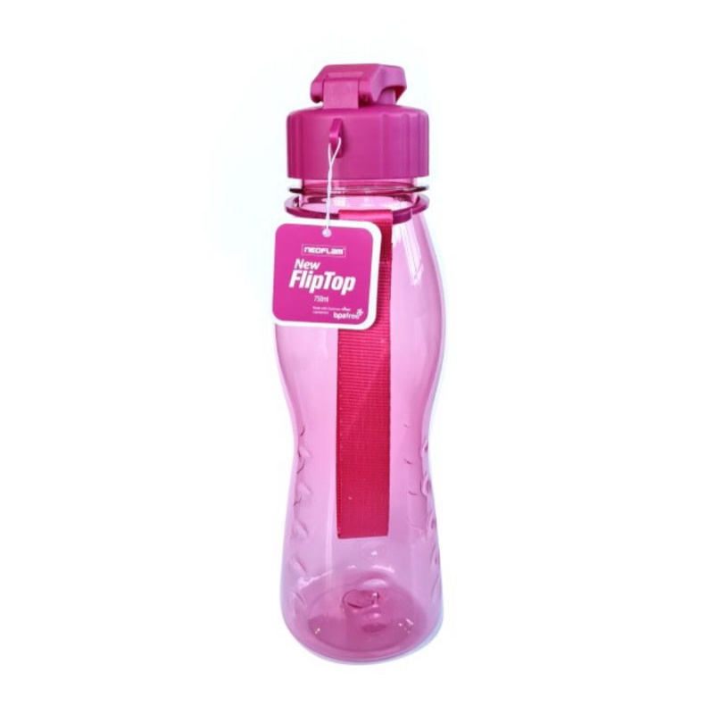 neoflam botol minum flip top 750ml botol minum plastik water bottle botol minum anak plastic dengan tali pegangan gantungan