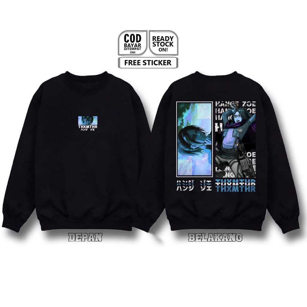 SWEATER CREWNECK HANGE ZOE SHINGEKI NO KYOJIN SNK PASUKAN RAKSASA LEGION ASSASIN ATTACK ON TITAN SC