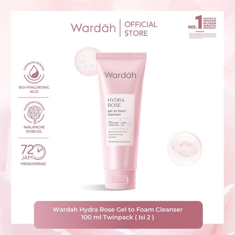 Wardah Hydra Rose Gel to Foam Cleanser