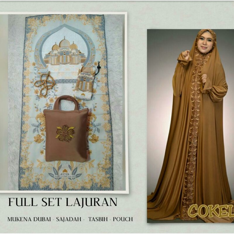 MUKENA TERUSAN SET SAJADAH DEWASA | MUKENA DAN SAJADAH TRAVELING SET