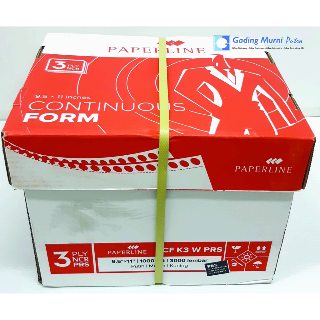 

Kertas Continuous Form PAPERLINE 3PLY NCR PRS 9.5X11 INCHES