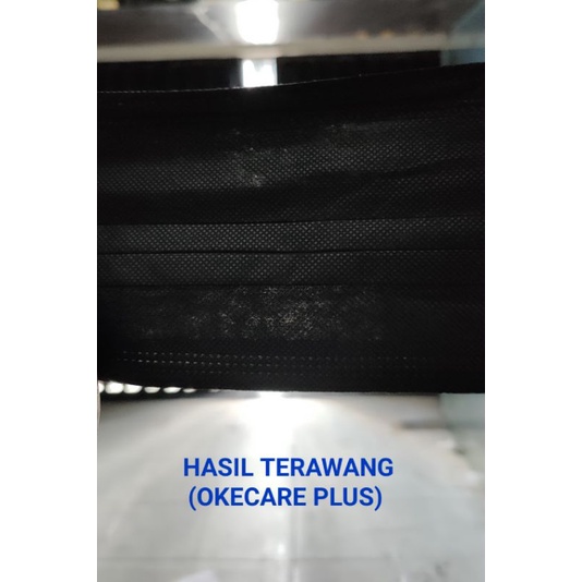 Masker 3ply Earloop box isi 50pcs hitam full