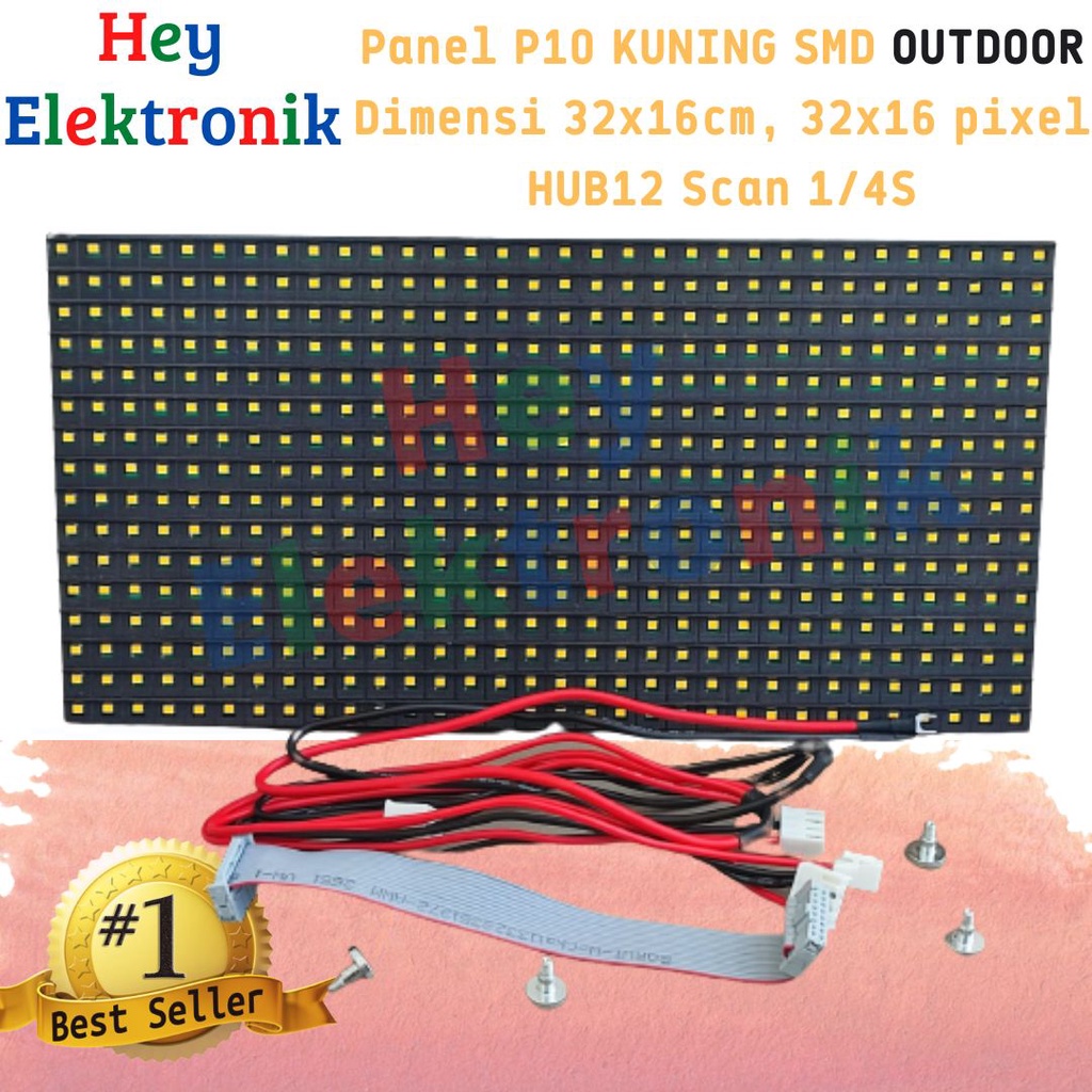 Panel module model Led P10 Kuning Yellow SMD outdoor Running Text